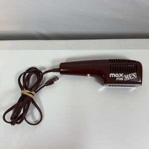 Max For Men by Gillette Vintage Beard Hair Styler Dryer Brown Hot Tested Works